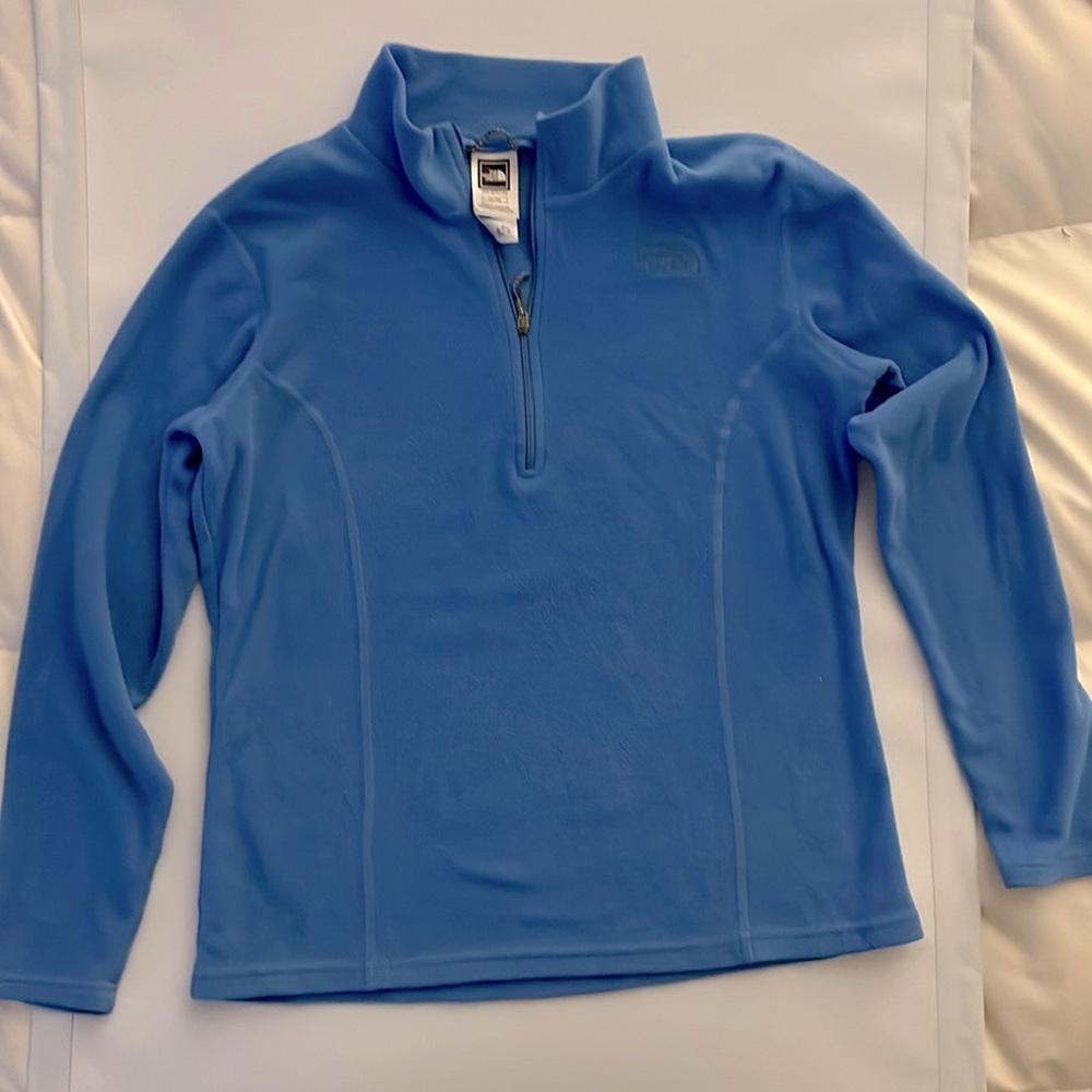 The North Face Fleece girls XL blue fleece Quarter zip